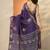 purple embellished saree with unstitched blouse piece
