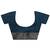 blue embellished saree with unstitched blouse piece