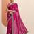 pink embellished saree with unstitched blouse piece