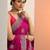 pink embellished saree with unstitched blouse piece