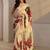 peach floral beads and stones tissue saree