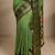 green paisley woven design saree with unstitched blouse piece