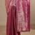 pink woven design banarsi saree with unstitched blouse piece