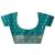turquoise blue embellished banarasi saree with unstitched blouse piece