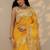 yellow woven design banarsi saree with unstitched blouse piece