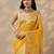 yellow woven design banarsi saree with unstitched blouse piece