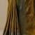 olive woven design banarasi saree with unstitched blouse piece