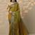 olive woven design banarasi saree with unstitched blouse piece