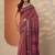 maroon woven design zari silk blend handloom ikat saree