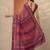 maroon woven design zari silk blend handloom ikat saree