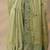 lime green embellished georgette saree with unstitched blouse piece