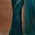 teal embellished organza sarees with unstitched blouse piece