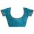 teal embellished organza sarees with unstitched blouse piece