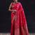 magenta woven design saree with unstitched blouse piece