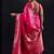 magenta woven design saree with unstitched blouse piece
