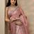 pink woven design banarasi saree with unstitched blouse piece
