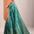 teal woven design sarees with unstitched blouse piece