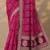 magenta bandhani printed saree with unstitched blouse piece