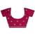 magenta bandhani printed saree with unstitched blouse piece