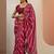 pink printed saree with unstitched blouse piece