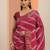 pink printed saree with unstitched blouse piece