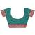 magenta printed saree with unstitched blouse piece