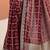 maroon printed saree with unstitched blouse piece
