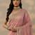 pink embroidered banarasi nylon saree with unstitched blouse piece