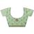 sea green embroidered nylon saree with unstitched blouse piece