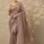 purple embroidered banarasi nylon saree with unstitched blouse piece