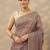purple embroidered banarasi nylon saree with unstitched blouse piece