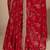 red tribal printed saree with unstitched blouse piece