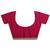 maroon tribal printed saree with unstitched blouse piece