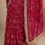 maroon tribal printed saree with unstitched blouse piece