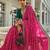 pink printed bandhani saree with unstitched blouse piece