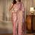 mauve banarasi silk blend saree