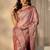 mauve banarasi silk blend saree