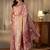 mauve banarasi silk blend saree