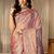 mauve banarasi silk blend saree