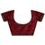 maroon embellished saree with unstitched blouse piece