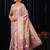 lavender banarasi silk blend saree
