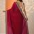 maroon embellished saree with unstitched blouse piece