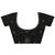 black embellished satin saree with unstitched blouse piece