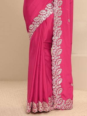 embroidered saree with unstitched blouse piece 2