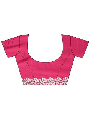 embroidered saree with unstitched blouse piece 4