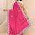 embroidered saree with unstitched blouse piece
