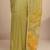 lime green embellished saree with unstitched blouse piece