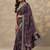 purple bandhani printed silk blend saree with unstitched blouse piece