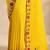 yellow embellished saree with unstitched blouse piece