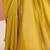 yellow sequinned silk blend saree